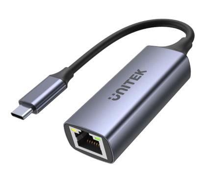 Przejściówka Unitek Adapter USB-C - RJ45 1Gbit LAN, PD 100W